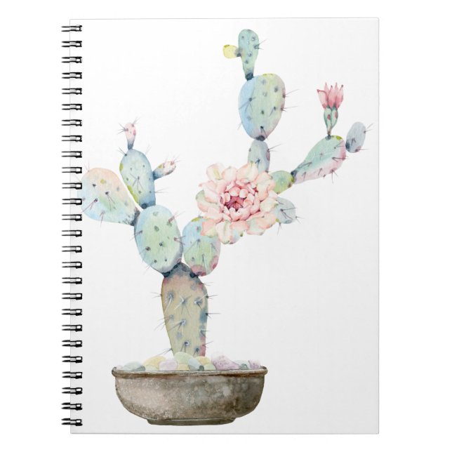 Cactus Torn Green Blume Notizblock (Vorderseite)