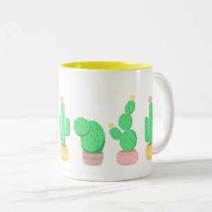 Cactus Trio Desert Moderne Boho Zweifarbige Tasse