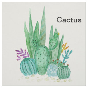 Cactus watercolor cacti Blume Blumenwüste Stoff