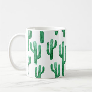 Cactus watercolor: handgezeichnet Abbildung Kaffeetasse