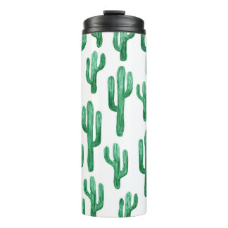 Cactus watercolor: handgezeichnet Abbildung Thermosbecher