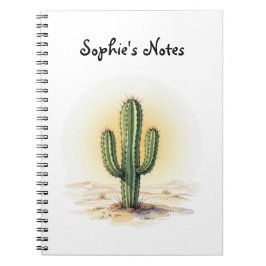 Cactus watercolor notebook notizblock