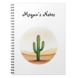 Cactus watercolor notebook notizblock