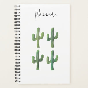 Cactus Watercolor Spiral Planner 5.5 x 8.5 Planer