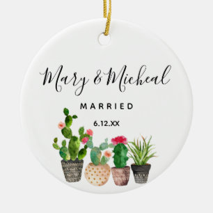 Cactus Wedding Ornament Gift