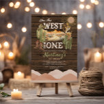 Cactus Wood, wie der Westen ein Geburtstagskind wa Einladung<br><div class="desc">Cactus Wood How the West war eine Geburtstagsparty Cowboy Einladung Boy Southwestern Kaktus Wild West Cowboy 1. Geburtstag Rodeo einladen</div>