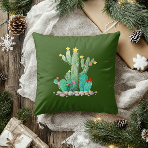 Cactus-Wüsten-Weihnachts-Dekoration Südwesten Kissen