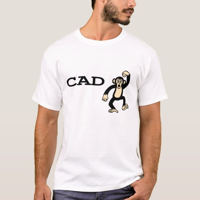 cad-Affe 1 T-Shirt (Vorderseite)