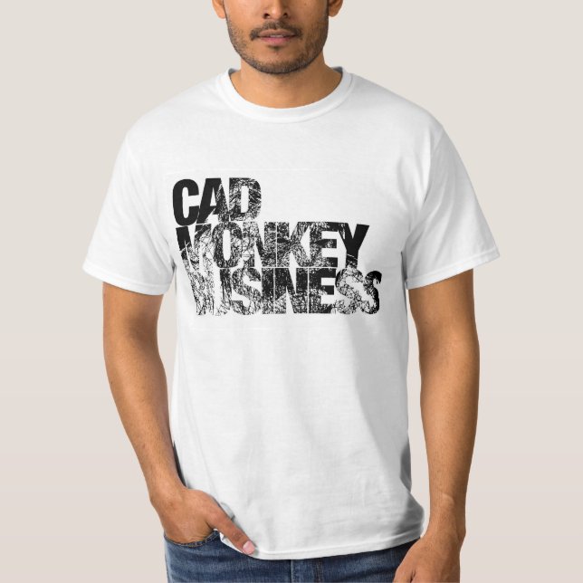 Cad-Affe-Geschäfts-T - Shirt (Vorderseite)