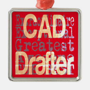 CAD Drafter Extraordinator Ornament Aus Metall