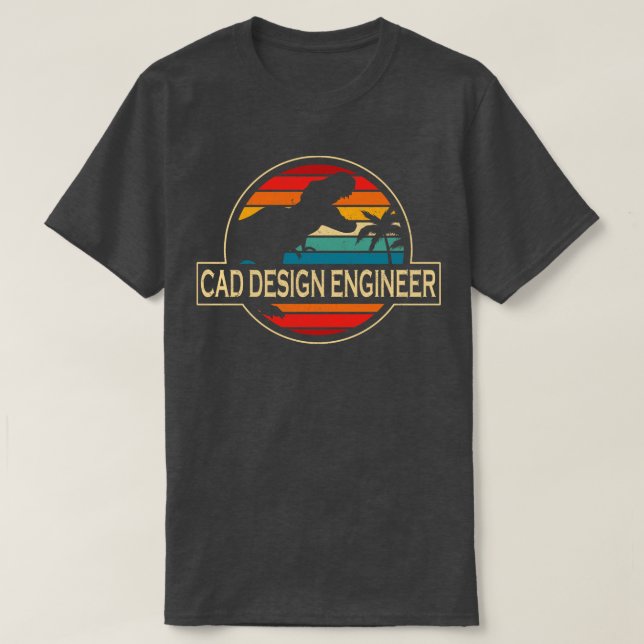 CAD-Engineer Dinosaurier T-Shirt (Design vorne)