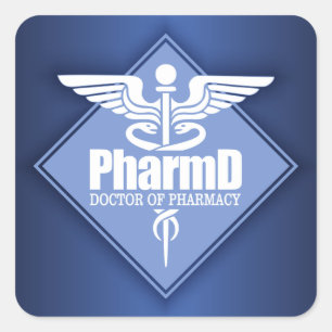 Cad PharmD (Diamant) Quadratischer Aufkleber