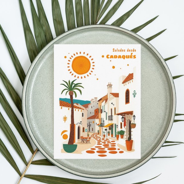 Cadaqués Spanien - Urlaub Mediterrane Küche Postkarte (Von Creator hochgeladen)