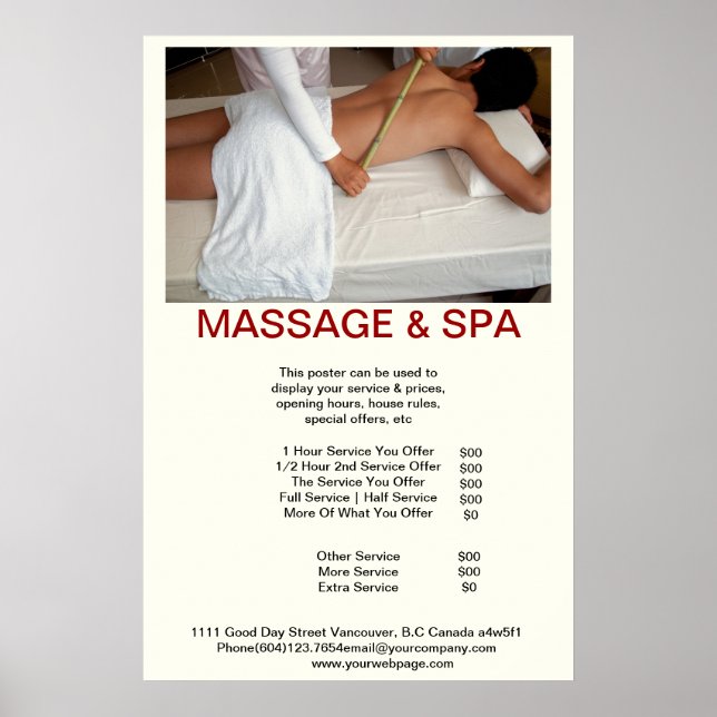 Cadaverine Spa Massage Beauté Salon poster (Devant)