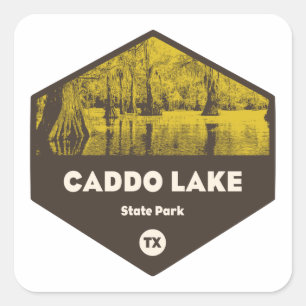 Caddo Lake Staat Park Texas Quadratischer Aufkleber