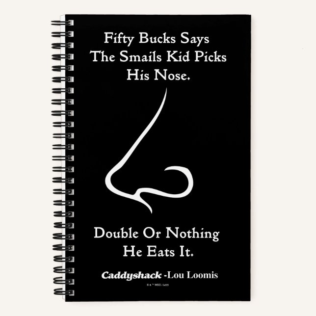 Caddyshack | 50 Bucks Says Notizbuch (Vorderseite)