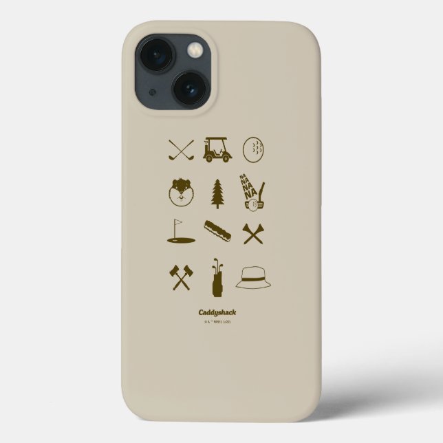 Caddyshack-Icons Case-Mate iPhone Hülle (Rückseite)