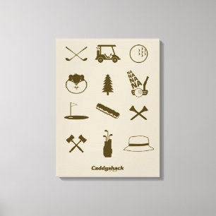 Caddyshack-Icons Leinwanddruck