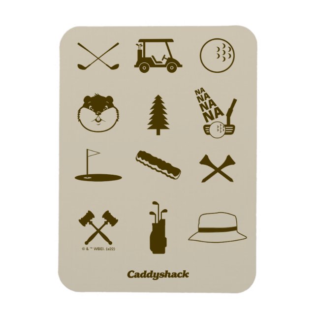 Caddyshack-Icons Magnet (Vertikal)