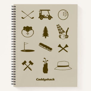 Caddyshack-Icons Notizbuch