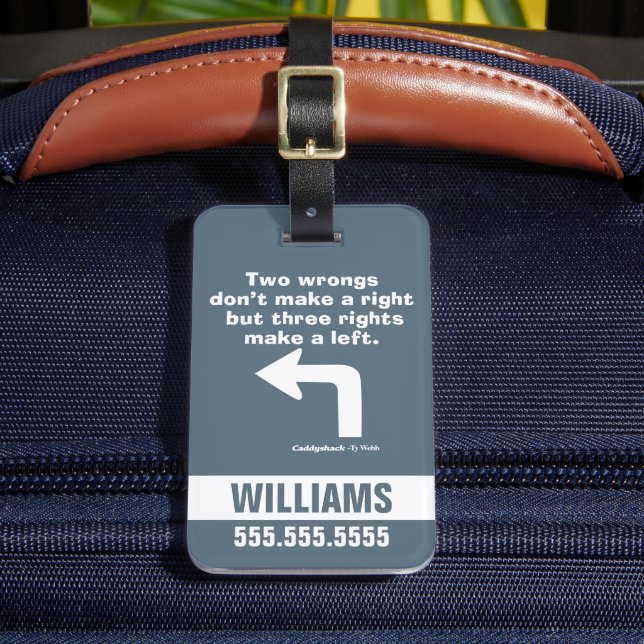 Caddyshack | Zwei Fehler machen kein Recht Gepäckanhänger (Vorderseite Insitu 2)