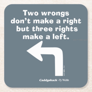 Caddyshack Zwei Fehler machen kein Recht Rechteckiger Pappuntersetzer