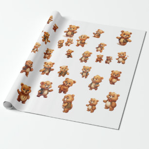 Cadeau 40 Papier à rouleau à écorce éditable pour ours en