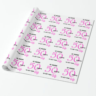 Cadeau 50e année Anniversaire Papier d'enveloppement cade