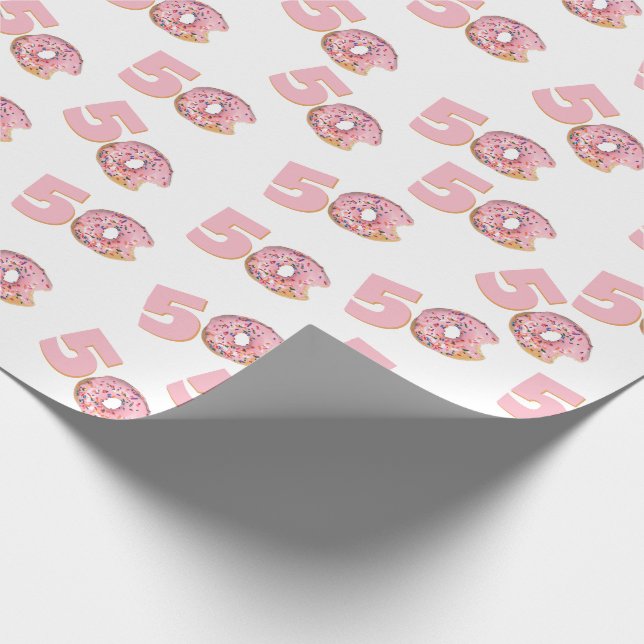 Cadeau 50e anniversaire Papier d'enveloppement de beigne  (Coin)