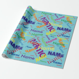 Cadeau Ajouter un nom papier d'emballage personnalisé