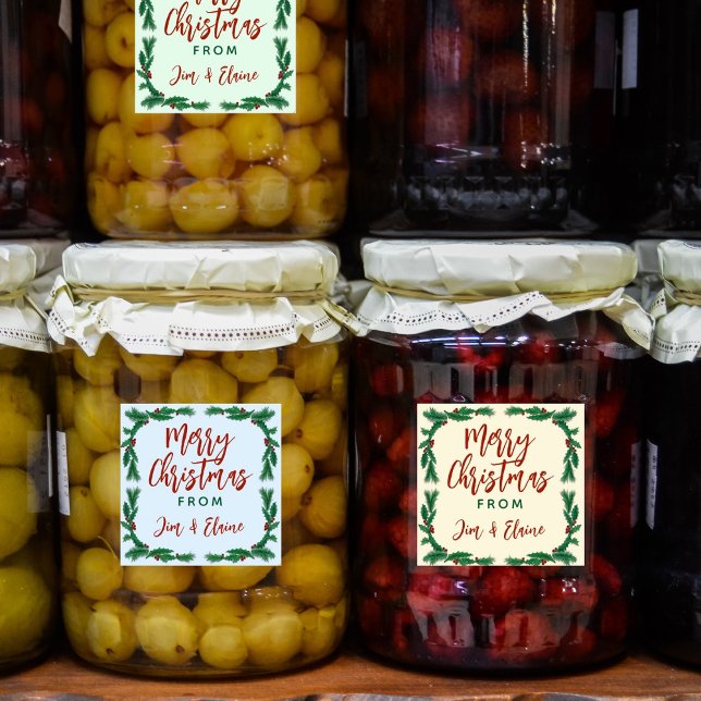 Cadeau alimentaire de Noël Étiquettes Holly Fronti (Créateur téléchargé)