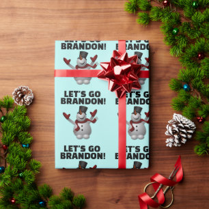 CADEAU ALLONS BRANDON CHRISTMAS SNOWMAN WRAPPING PAPIER