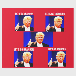 Cadeau ALLONS BRANDON CHRISTMAS TRUMP Papier à envelopper