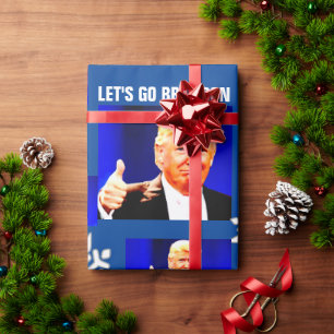 Cadeau ALLONS BRANDON CHRISTMAS TRUMP Papier à envelopper