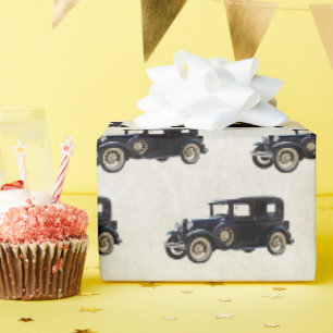 Cadeau Ancien papier d'emballage de voiture noire