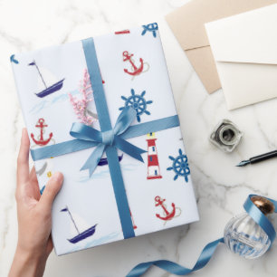 Cadeau Ancre de voilier Lighthouse Papier d'enveloppement