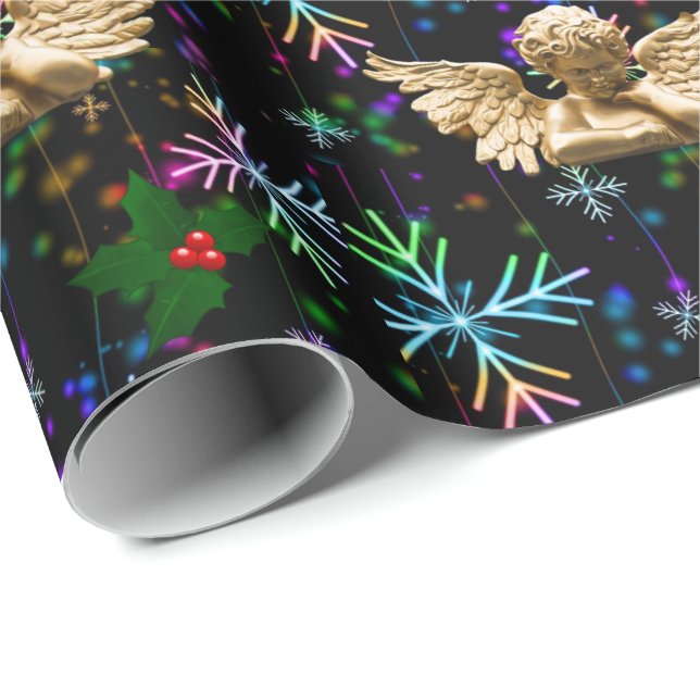 Cadeau Ange Papier à enveloppement Noël (Coin rond)