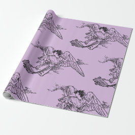 Cadeau ANGE SUR LE papier d'enveloppement LAVENDER