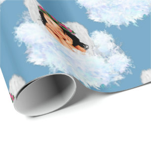 Cadeau Angel dans les nuages 3-Bleu-CADEAU PAPIER À REPAS