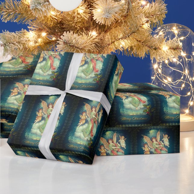 Cadeau anges vintages en papier (Vacances)