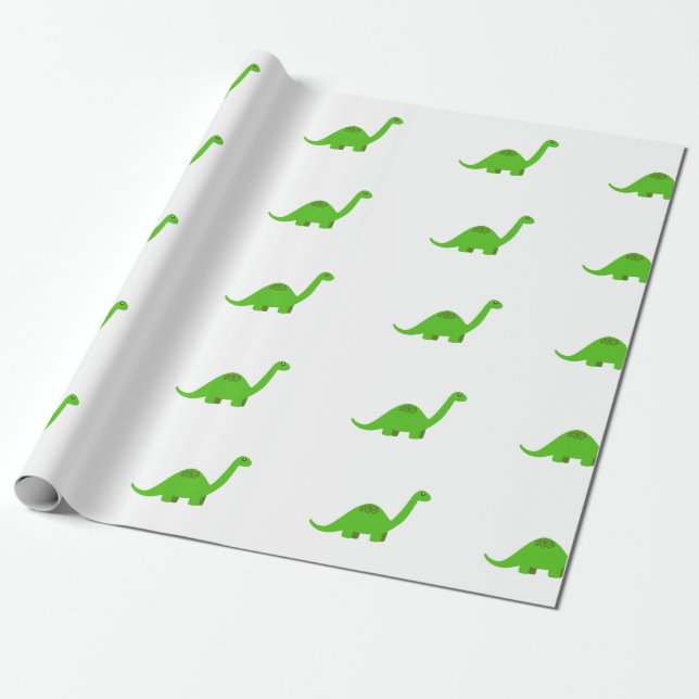 Cadeau Anniversaire de papier d'emballage de dinosaure (Déroulé)