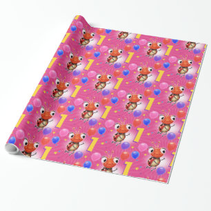 Cadeau Anniversaire Garçon ou fille 1 Ladybug papier d'em