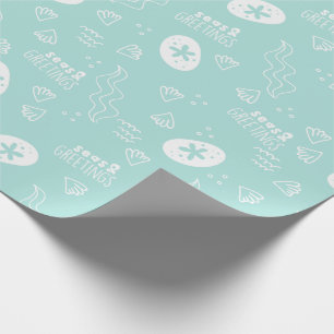 Cadeau Aqua Seas et papier d'enveloppement de salutations