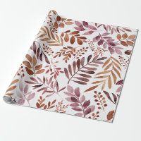 Aquarelle Burgundy papier d'emballage feuille