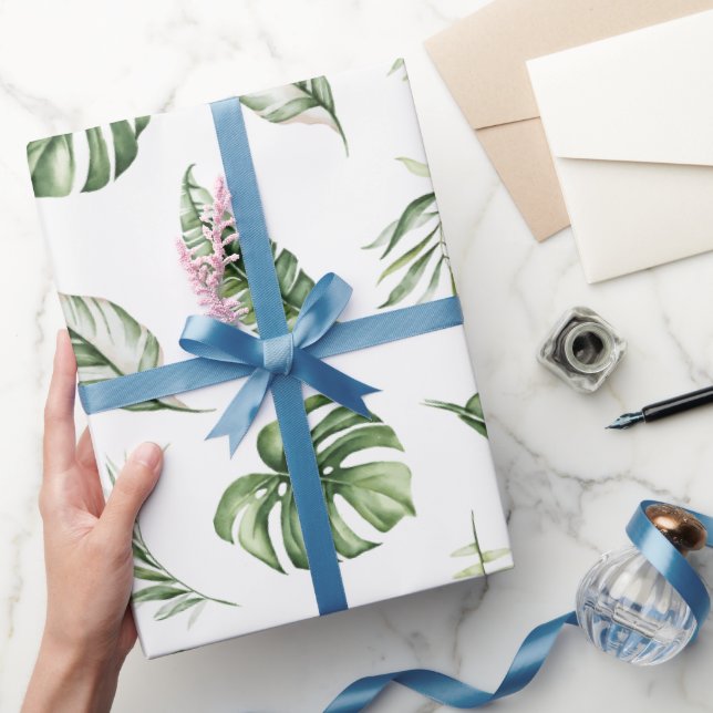 Cadeau Aquarelle Papier d'emballage Feuille tropicaux (Cadeaux)