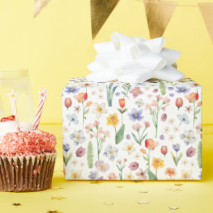 Cadeau Aquarelle Ressort Fleur sauvage Papier d'enveloppe