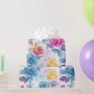 Cadeau Aquarelle - Rouleau de papier Rose Dreamy