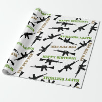 AR-15 Papier à enveloppement pour anniversaire à t
