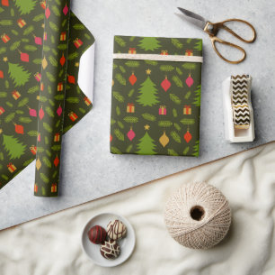 Cadeau Arbres de Noël et ornements Papier à envelopper