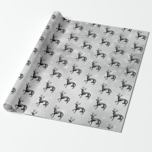 Cadeau Argent du papier d'enveloppement DeerZoi